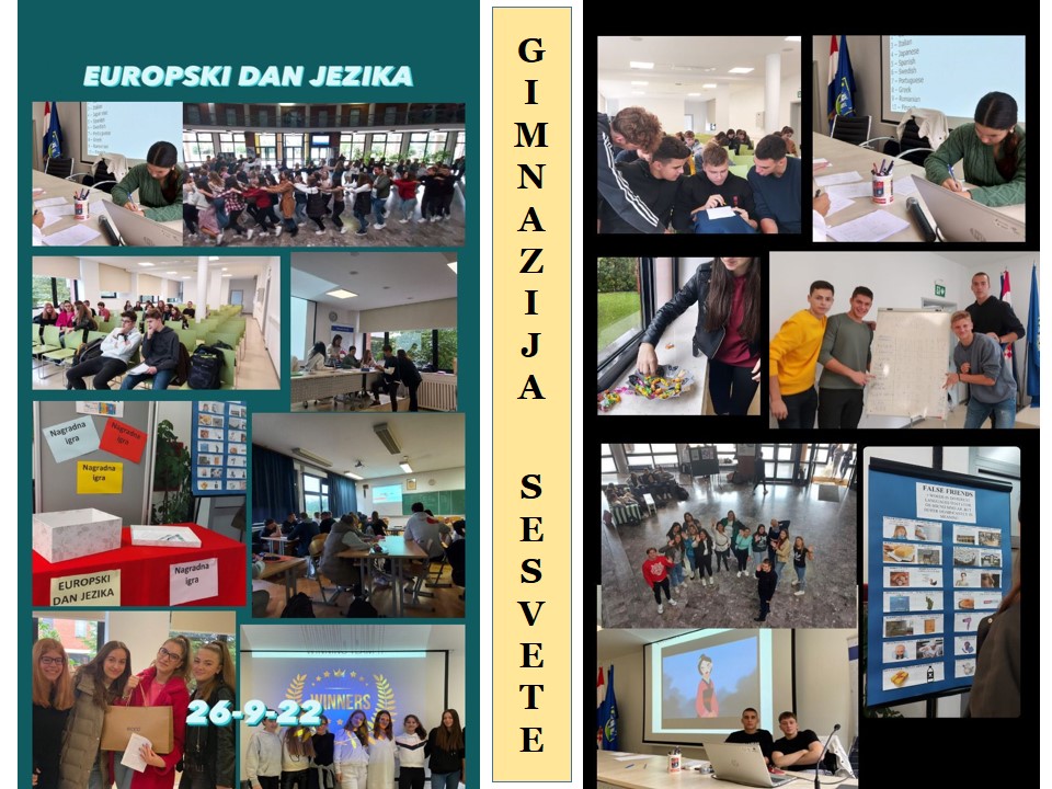 Slikovni prikaz mnogih aktivnosti uz Europski dan jezika 2022.