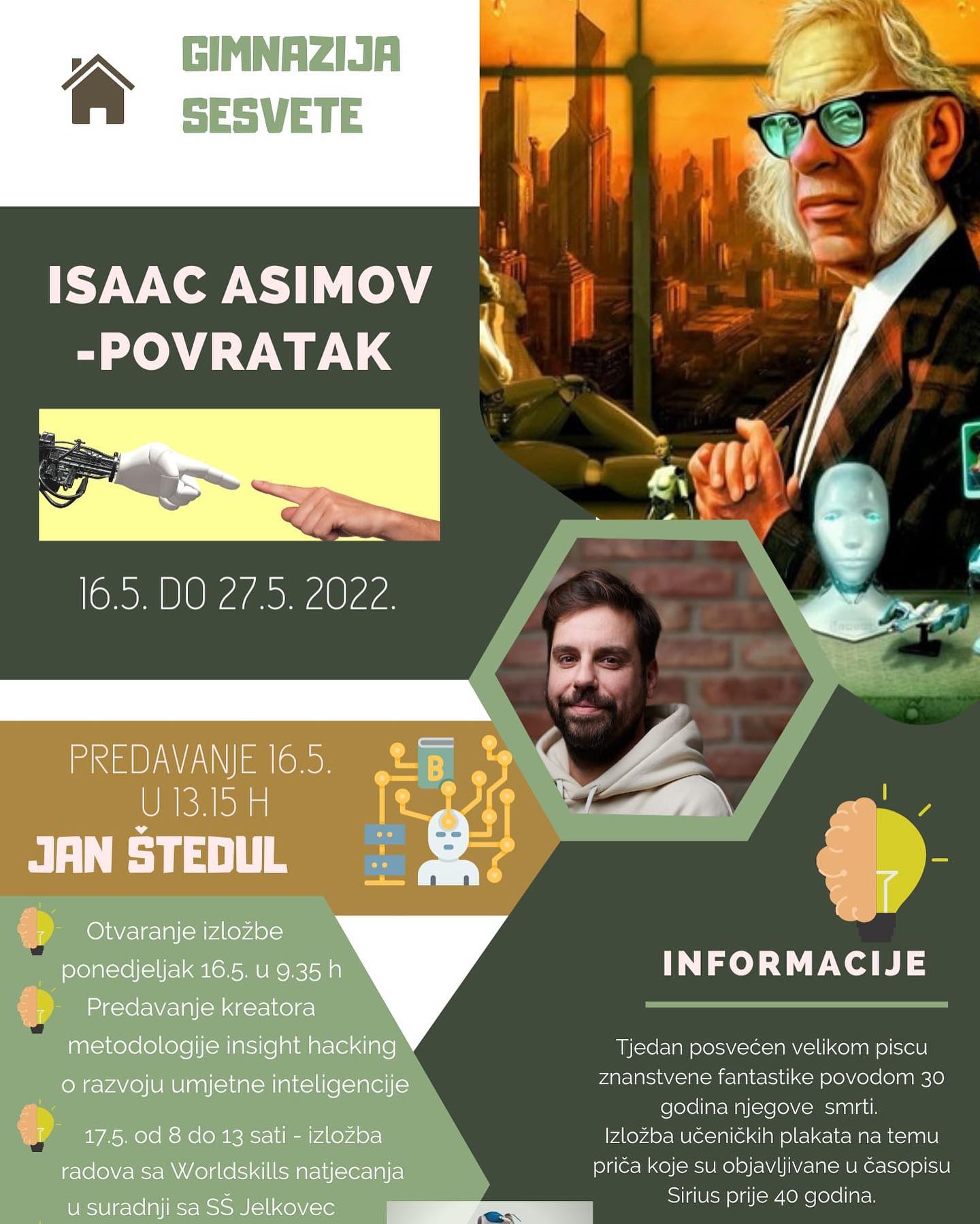 Pozivni letak za projekt ISAAC ASIMOV