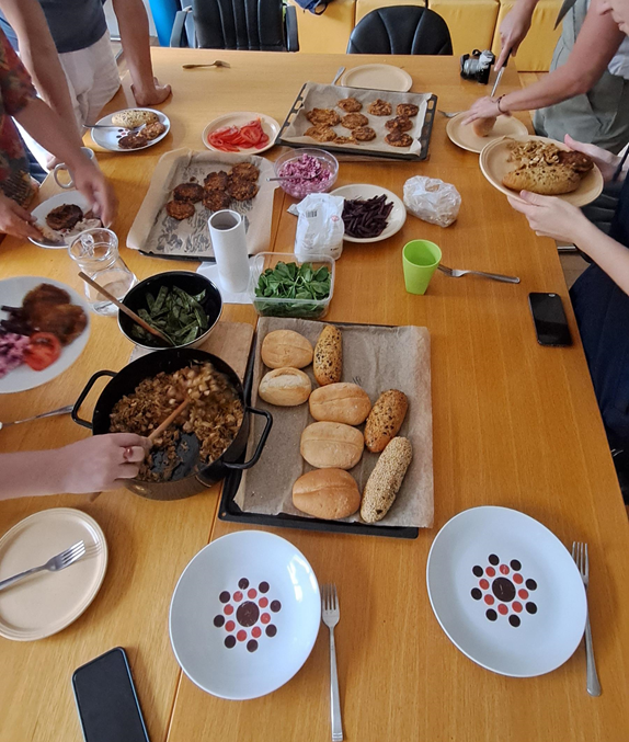 Food prepared during Matea's volunteering experience