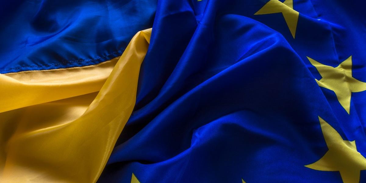 EU and Ukraine Flags