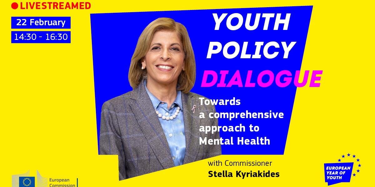 Visual of the policy dialogue with Commissioner Stella Kyriakides