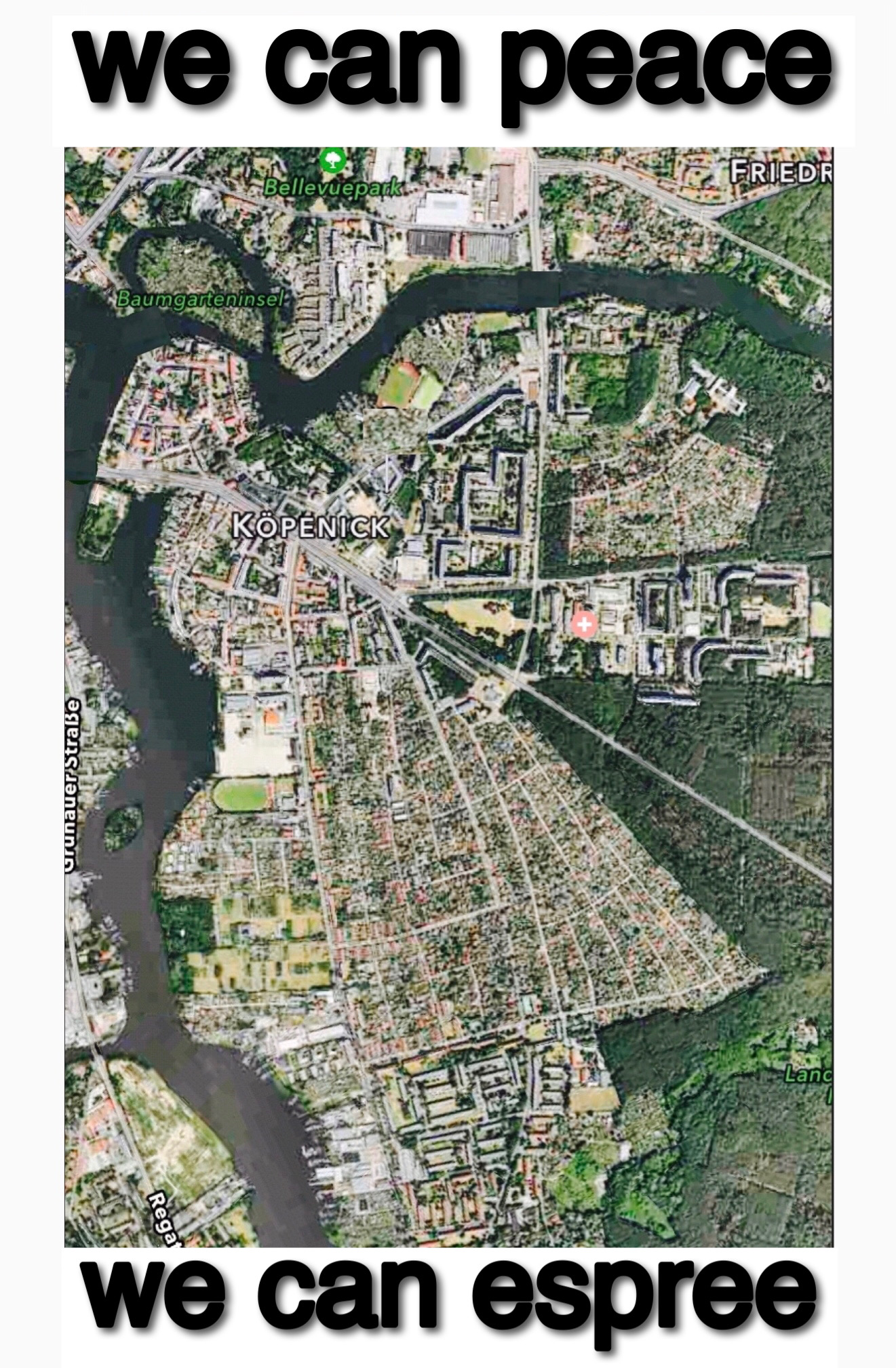 This Image shows the Projektion of a Messenger of Peace manifested on our Planet in Berlin Köpenick