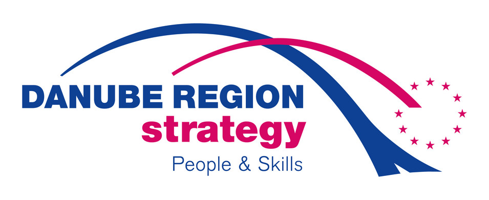 Logo of the EU Strategy for the Danube Region – Priority Area 9 ‘People and Skills’