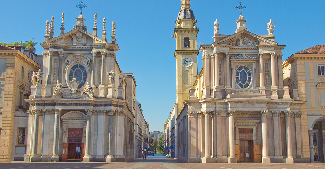 Zabytki w centrum Turynu