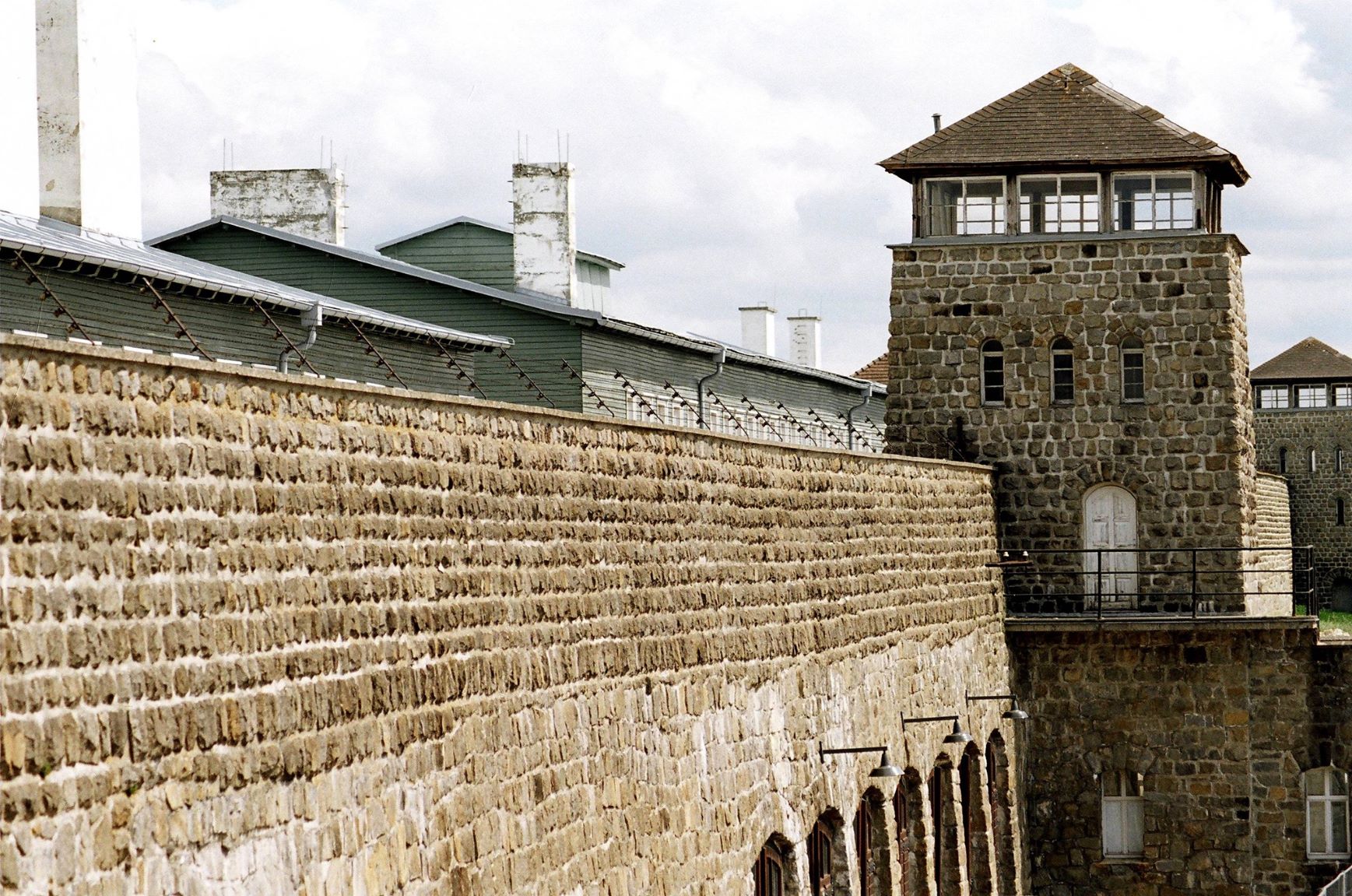 Guard tower at the Mauthausen Memorial Complex, Austria