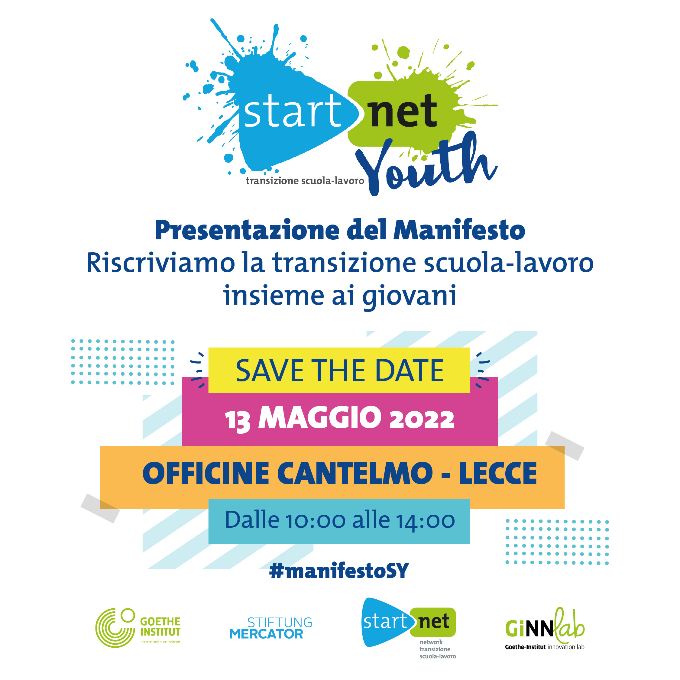 Save the Date Launch of StartNet Youth Manifesto