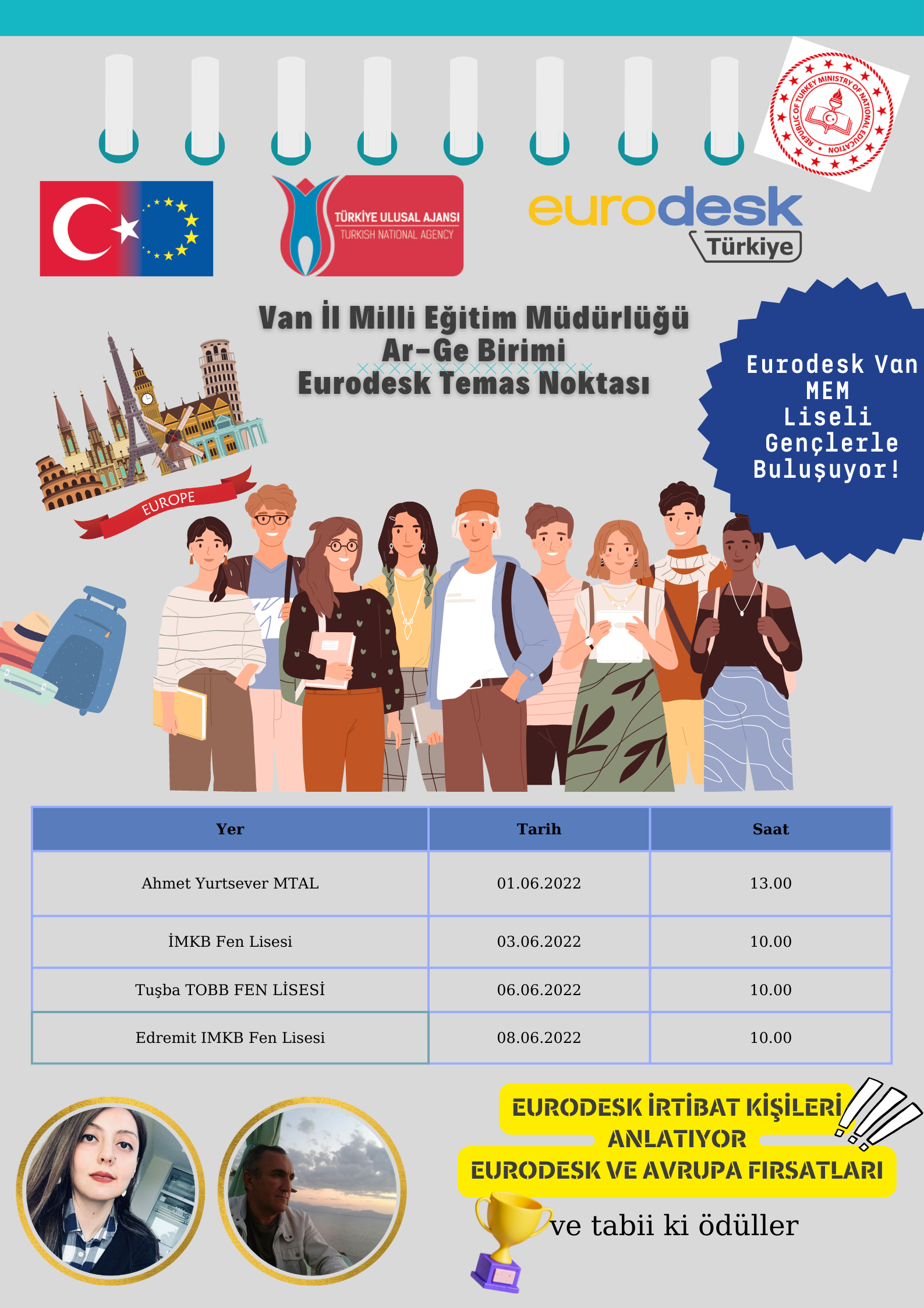 Van Provincial Directorate of National Education's Eurodesk Contact Point gets together with high school students to introduce them with Eurodesk and EU Opportunities.