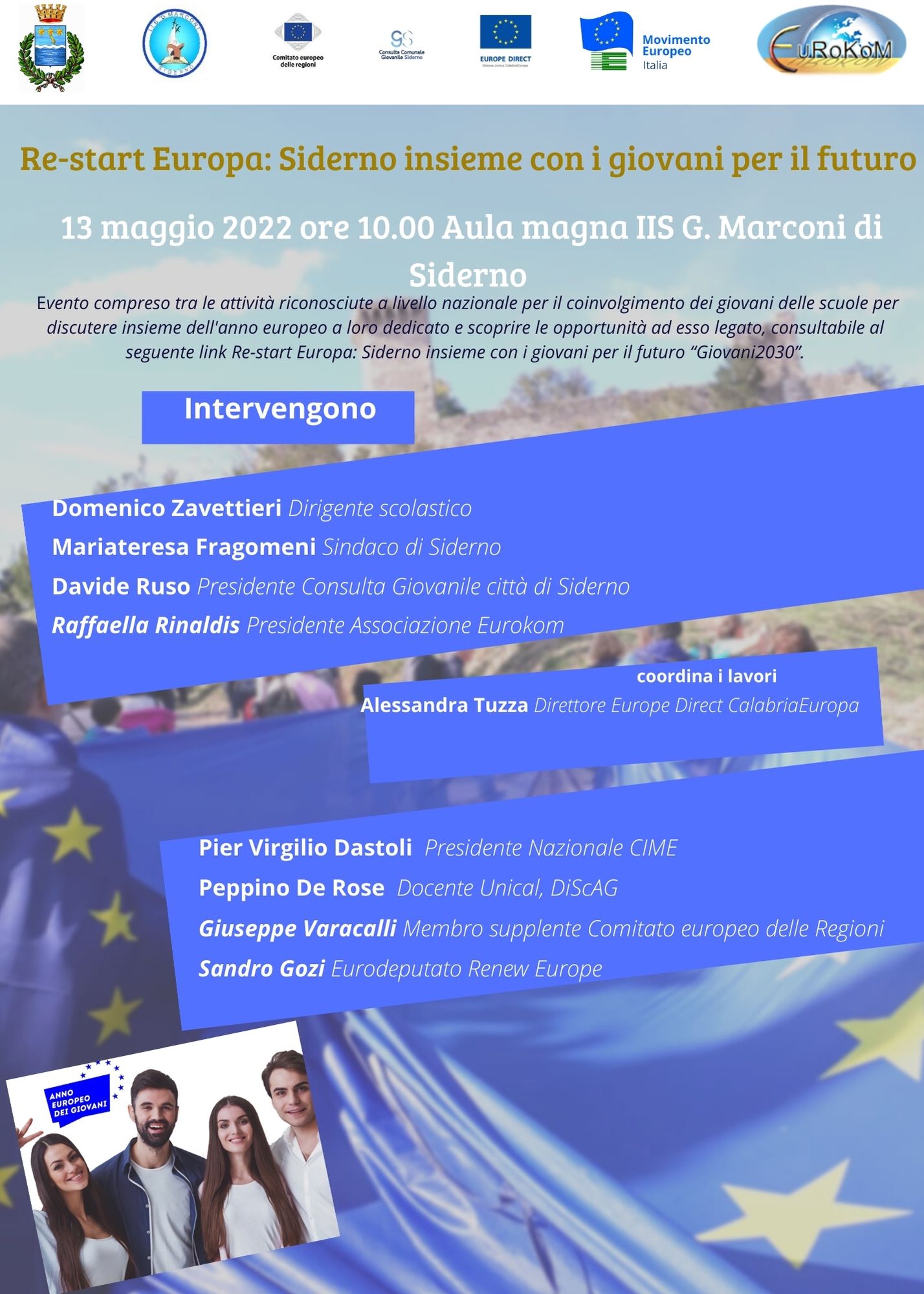 Re-start Europa: Siderno insieme con i giovani per il futuro