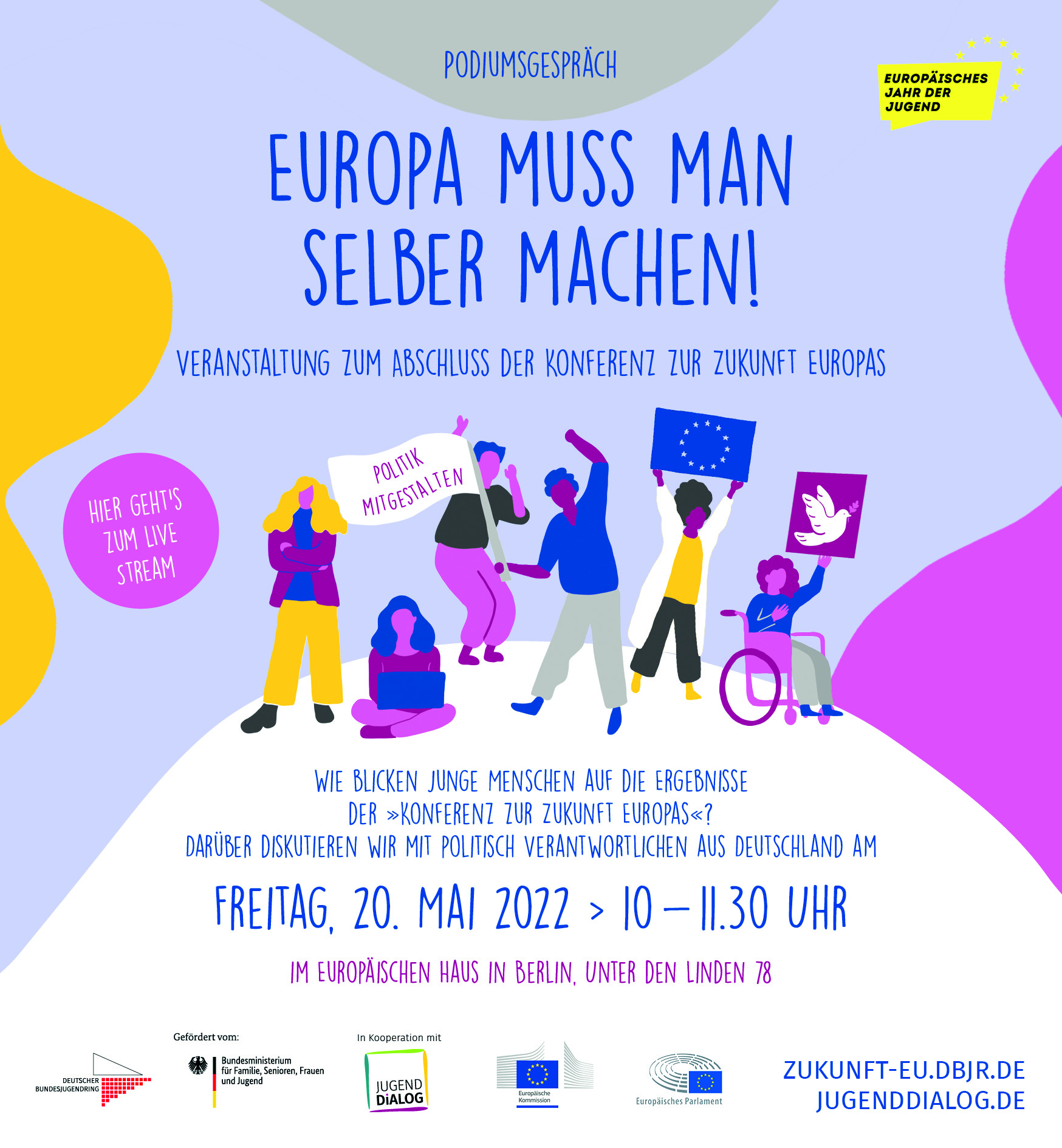 Einladungsflyer zur Abschlussverastaltung Zukunftskonferenz 