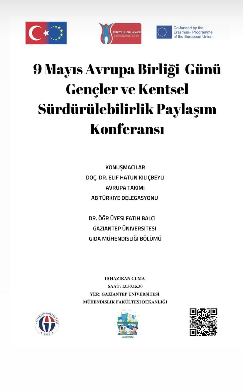 The flyer of the Conference on Urban Sustainability and Youth, and 9th of May Europe Day