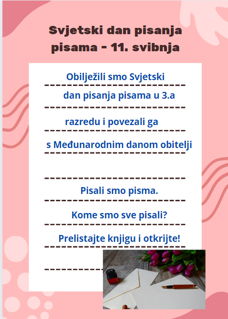 Pisma učenika školska je knjižničarka priredila u e - knjizi u Canvi 