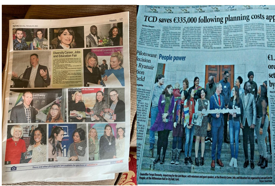Local business, key speakers were sharing their support and opportunities to youth of fewer opportunities in Cork
