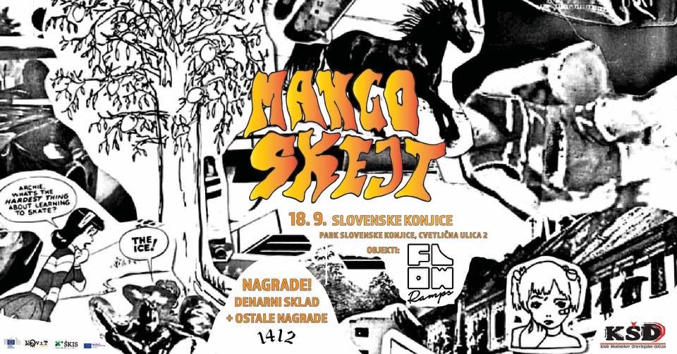 Grafika je v osnovi sestavljena iz skate objektov in simbolov, ki napeljujejo na našo mesto (Slovenske Konjice). 