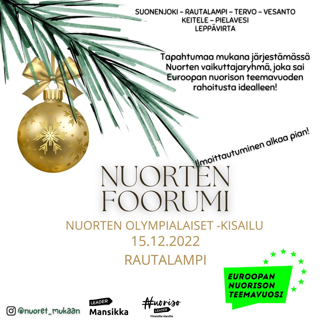 Ennakkotietoa tulevasta tapahtumasta, ilmoittautuminen aukeaa piakkoin.