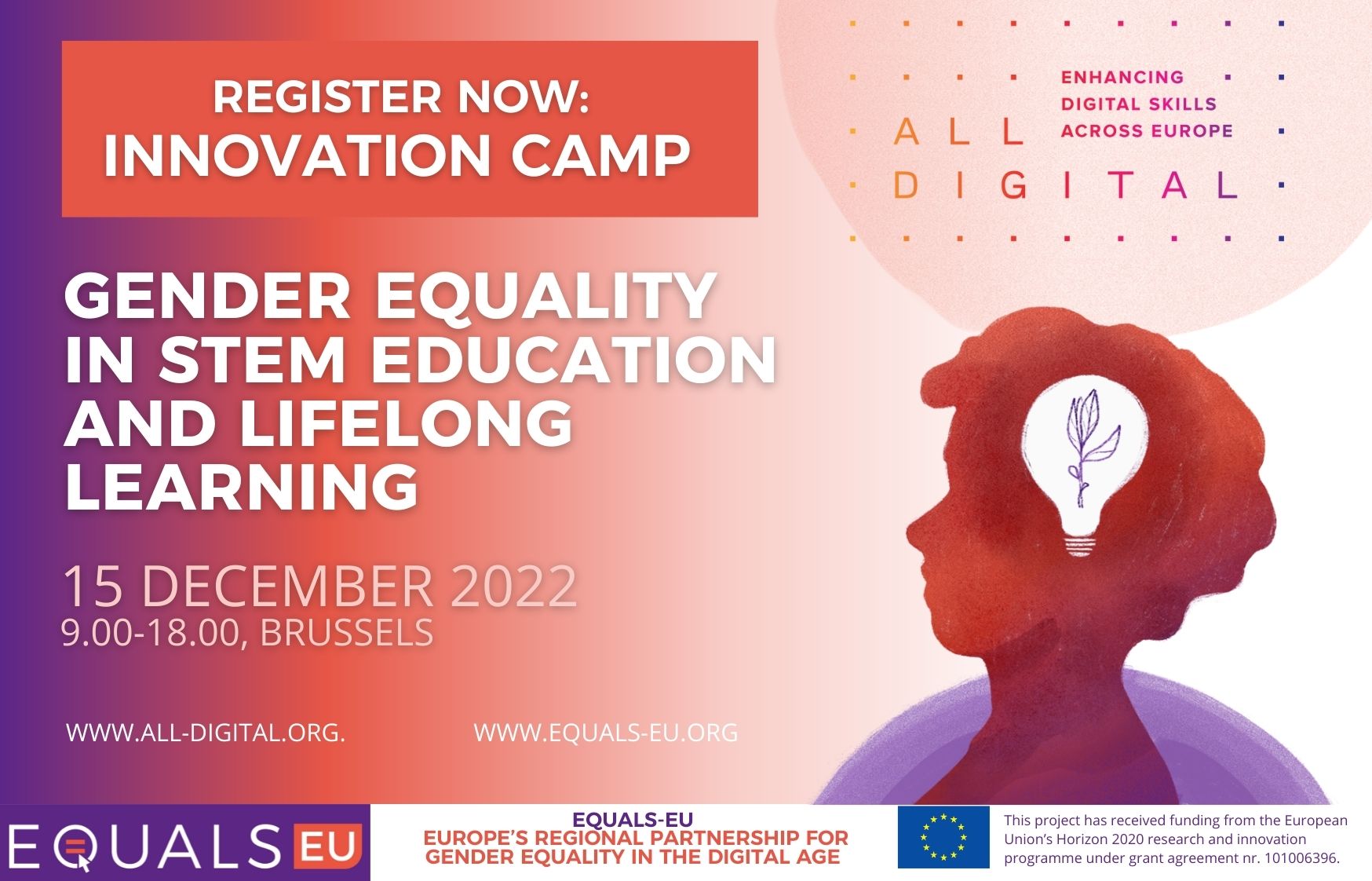 INNOVATION CAMP: GENDER EQUALITY IN STEM EDUCATION AND LIFELONG LEARNING poster event