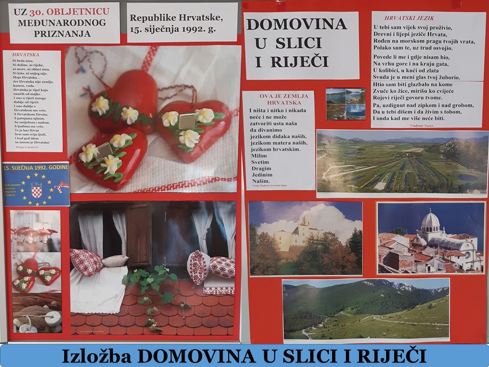 Mali dio naše izložbe u predvorju škole