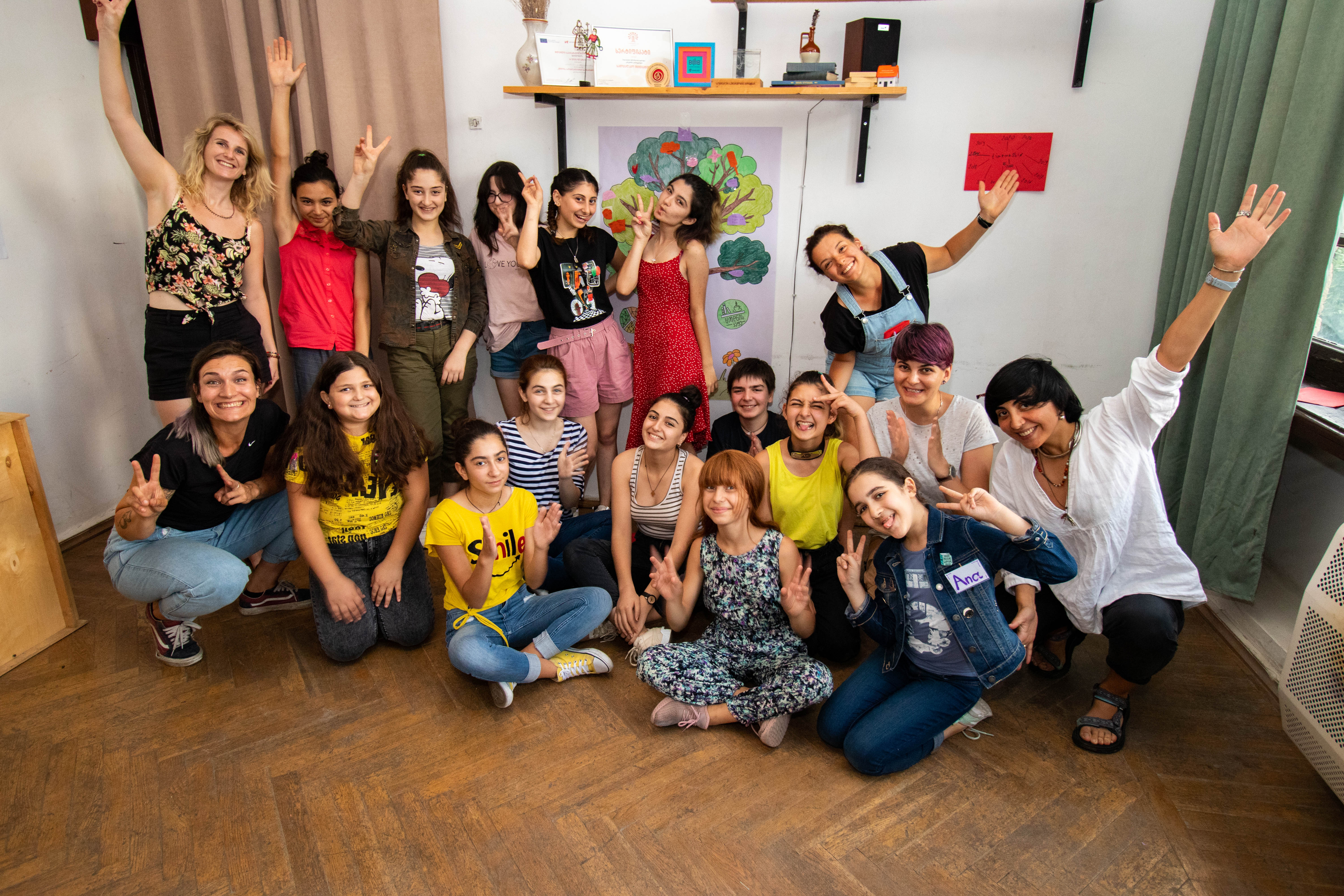 Markéta, volunteers and local children