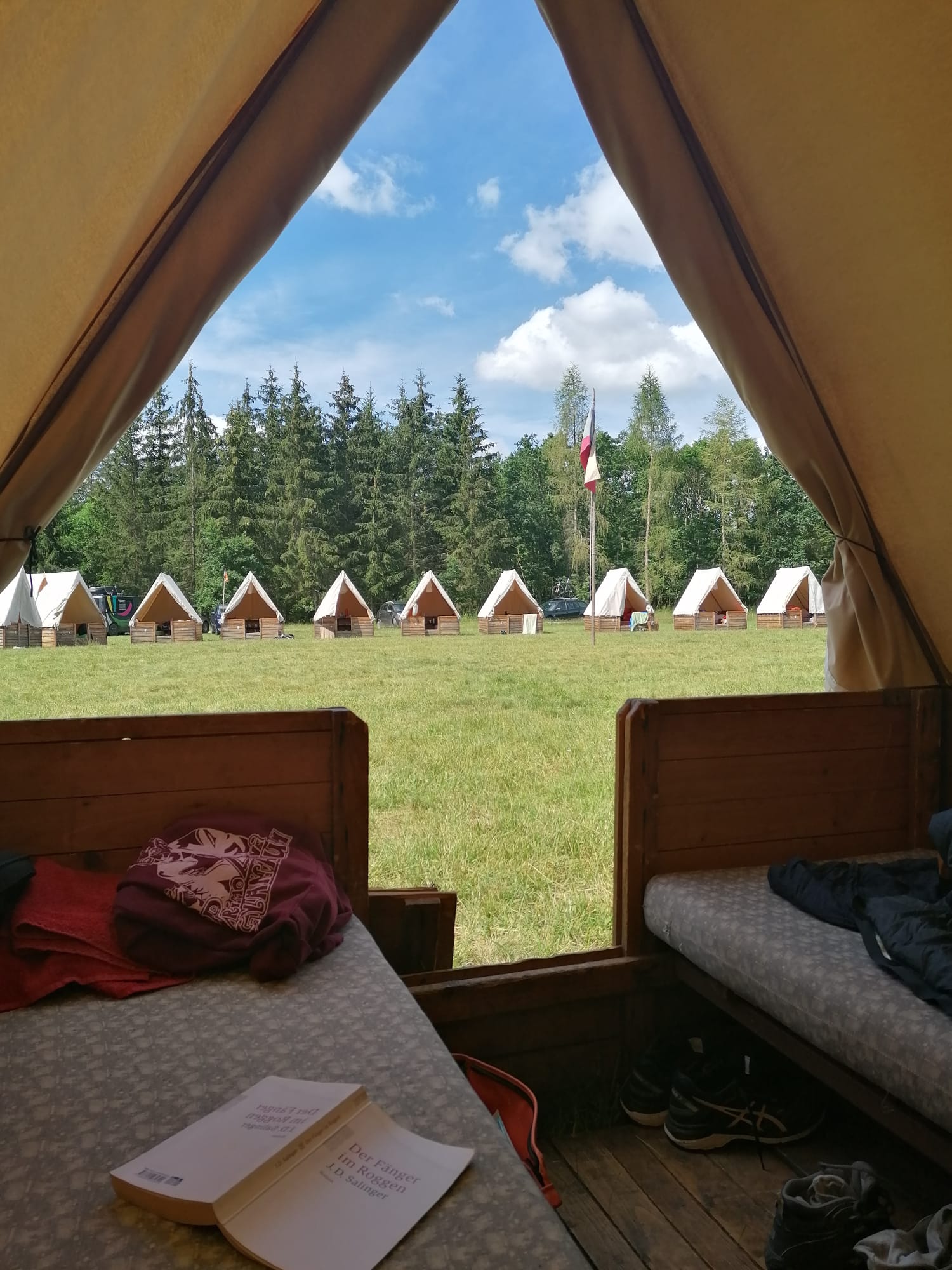 View from Emma's tent at Summer camp