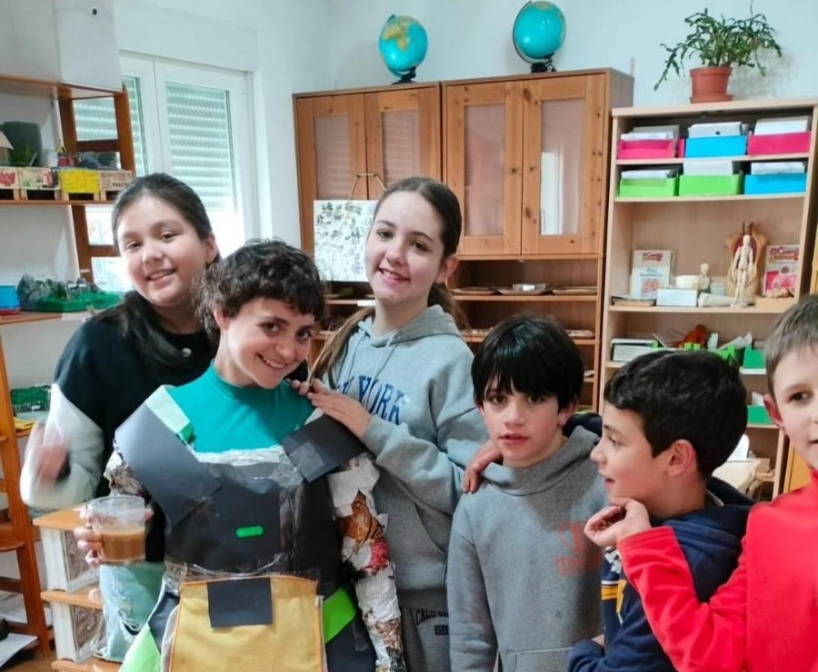 Eva with young children