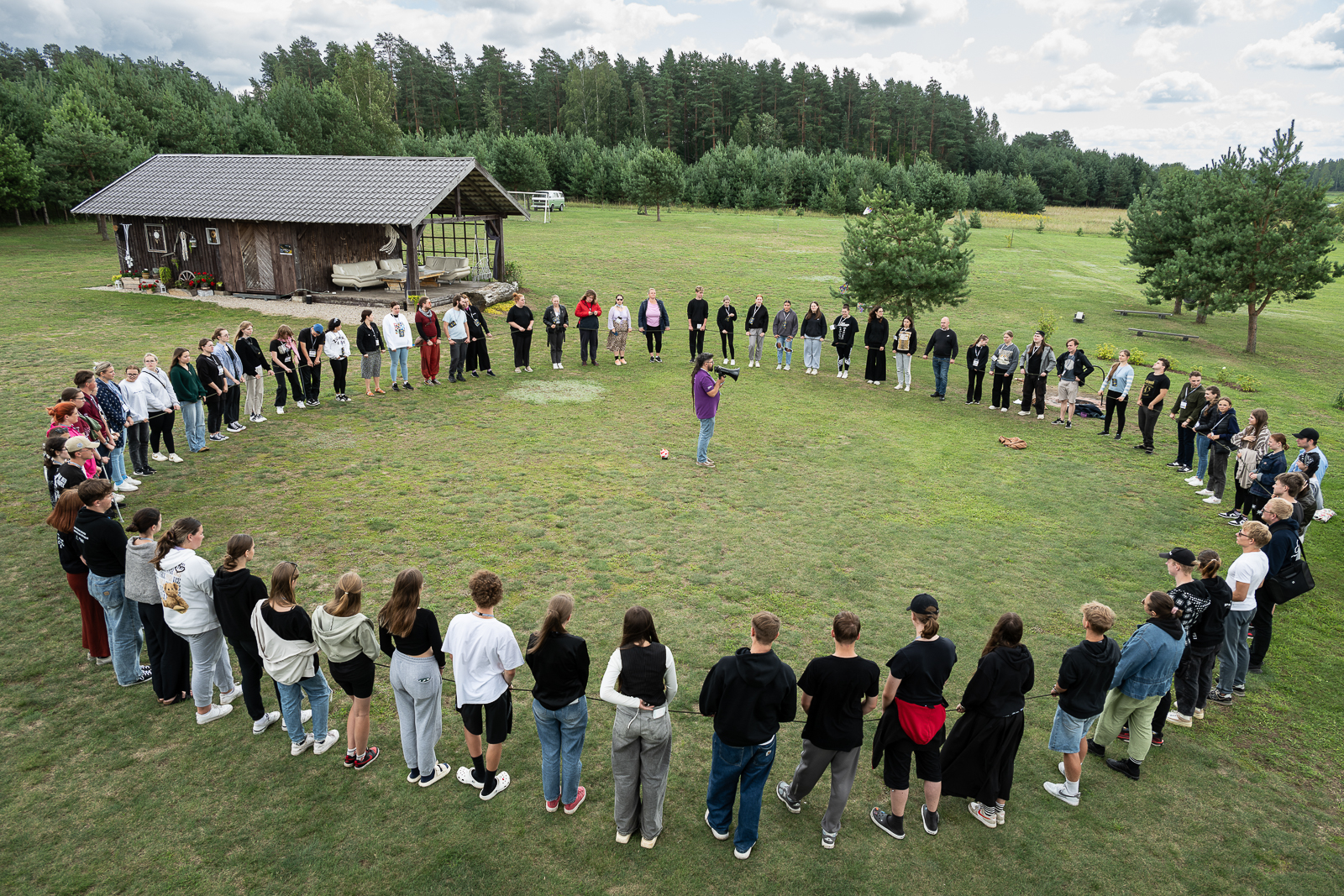 A circle of people