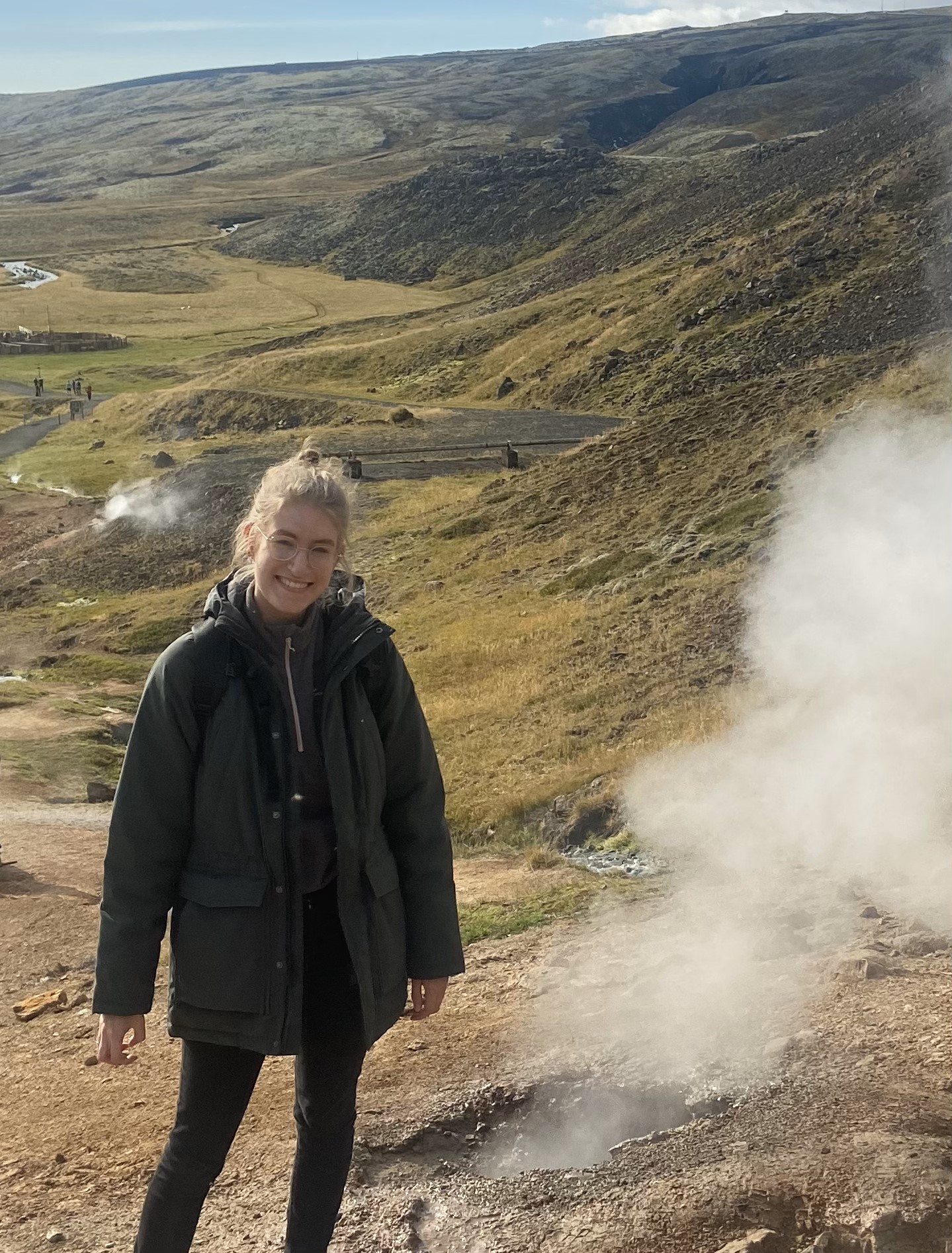 Nadine during her volunteering in Iceland
