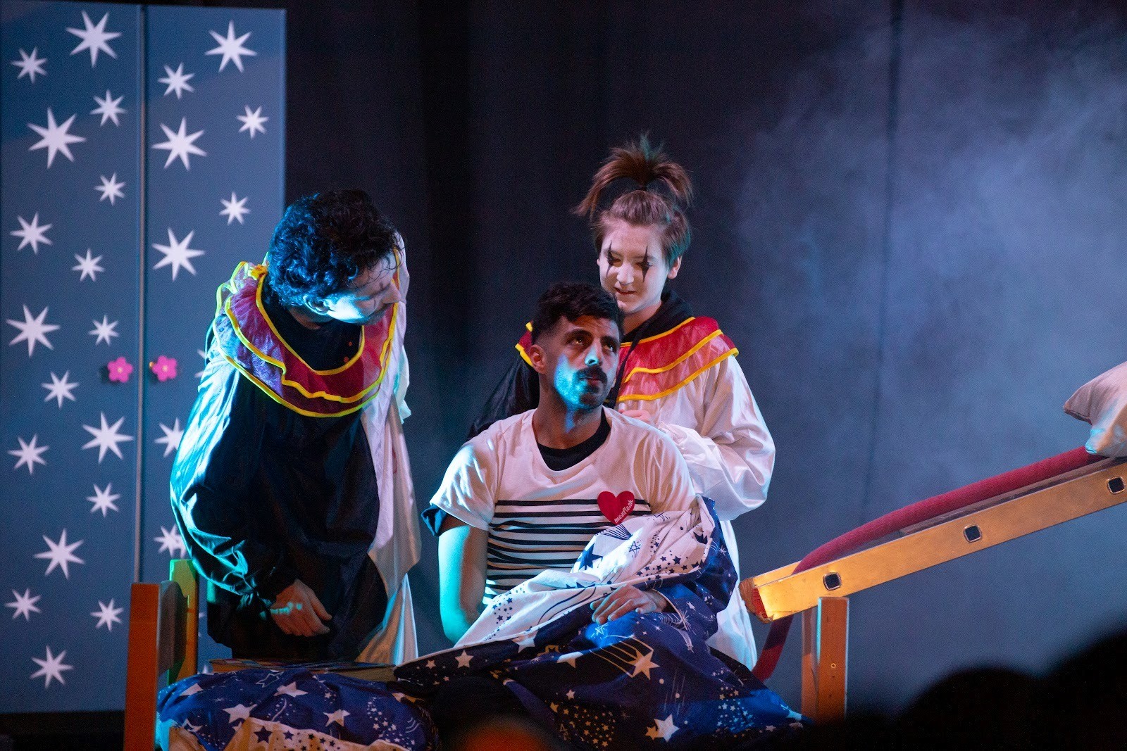 Ahmed performing a circus act