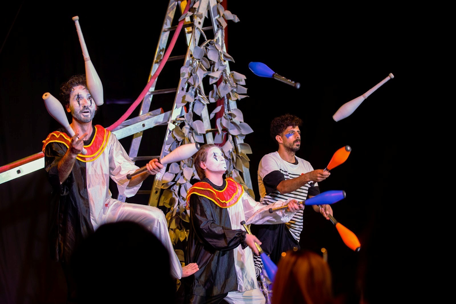 Ahmed performing at circus school