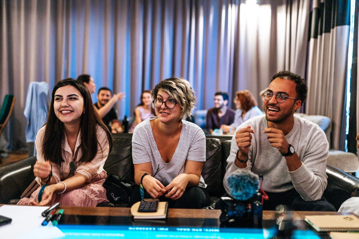 Credit: Media and Information Literacy Project Lab participants in Tallinn, Estonia. Photo: Karin-Liis Tambaum