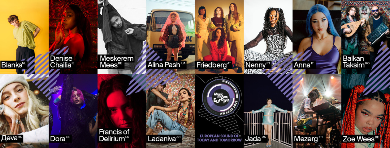 Pictures of Music Move Europe Awards' nominees 2022