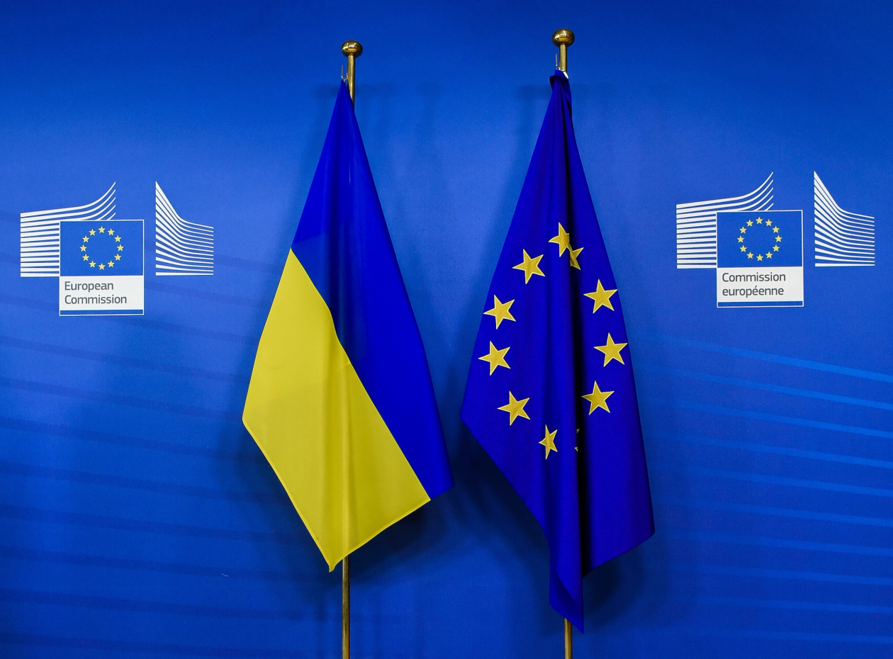 Ukraine and the EU flag