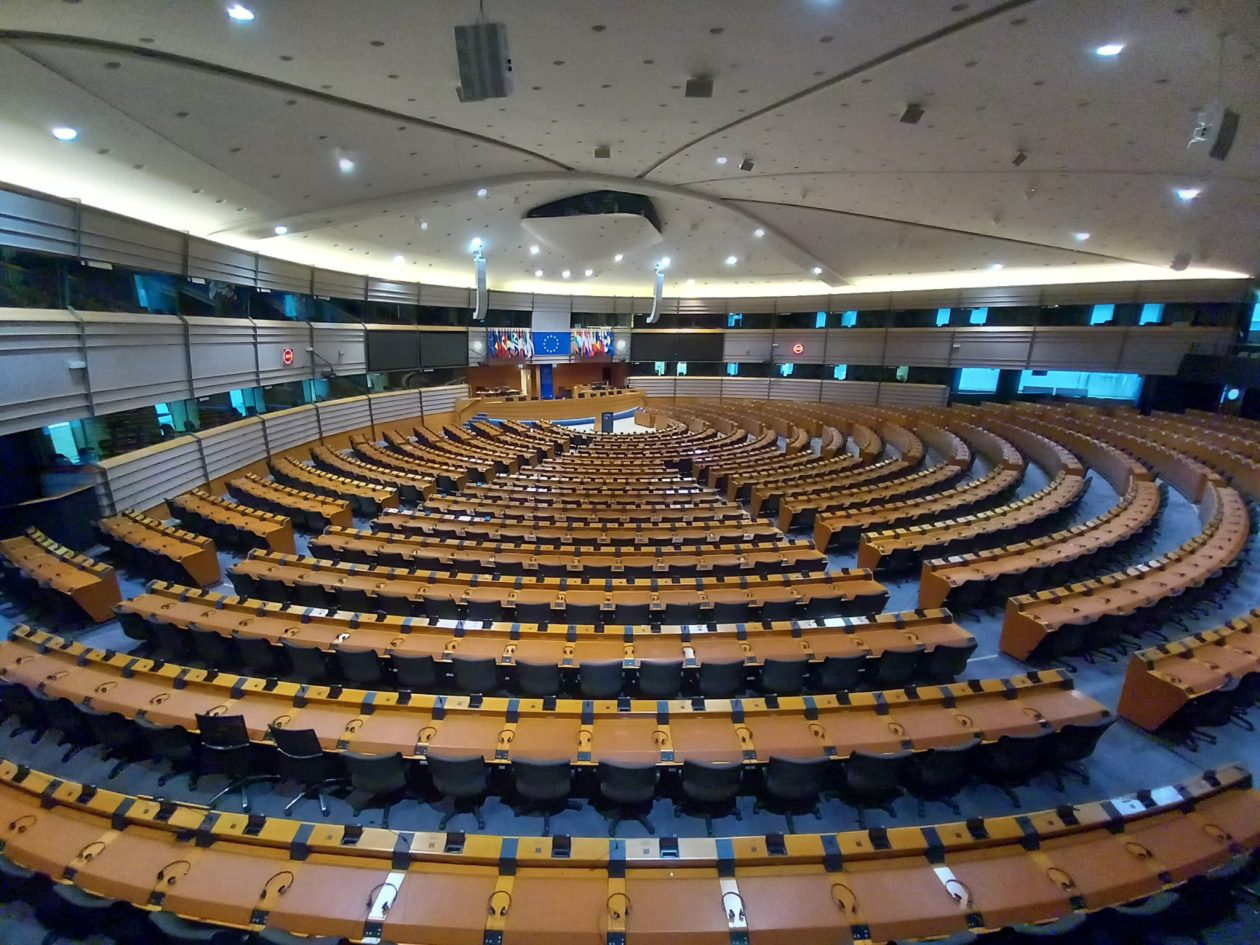 The Parliament hemicycle room