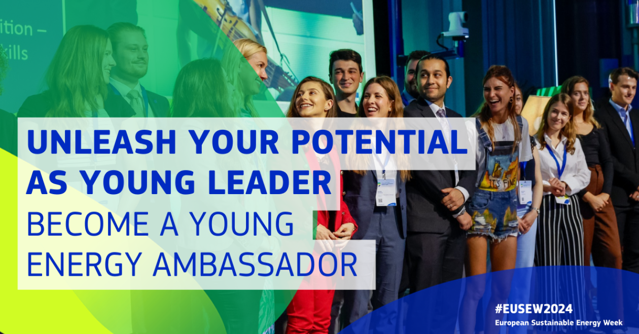 Group of young people smiling together on a stage