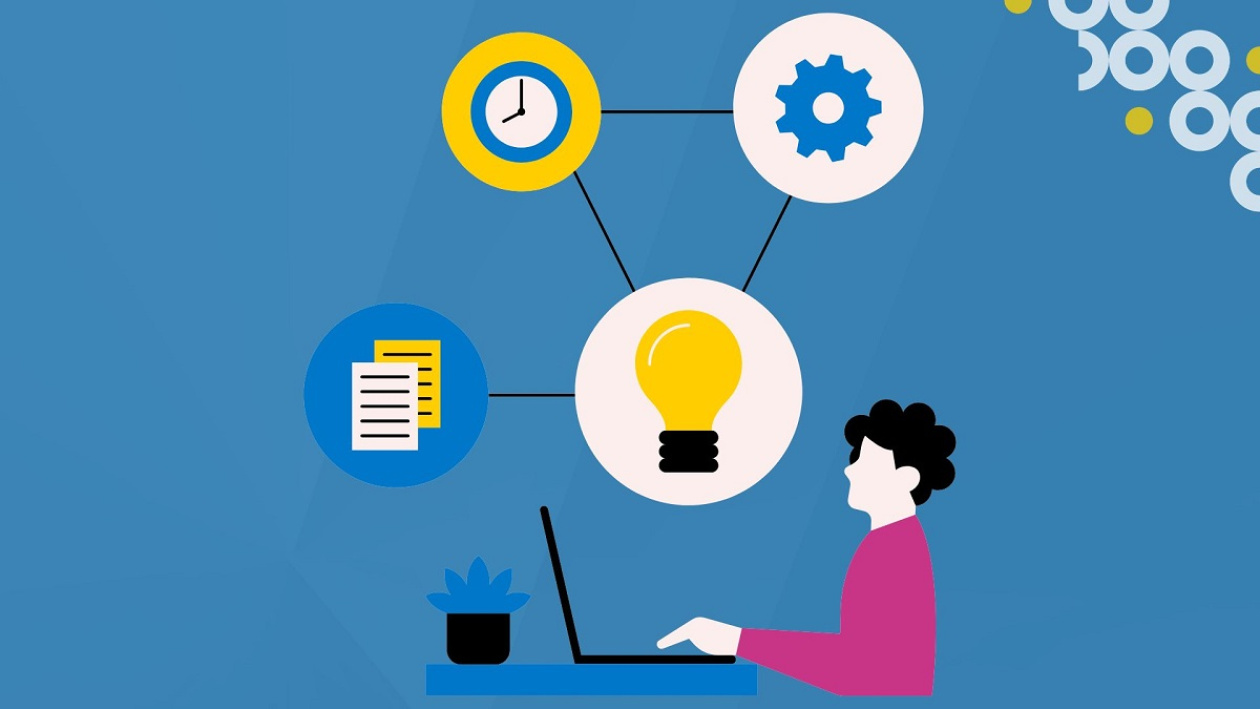 Person working on a desk