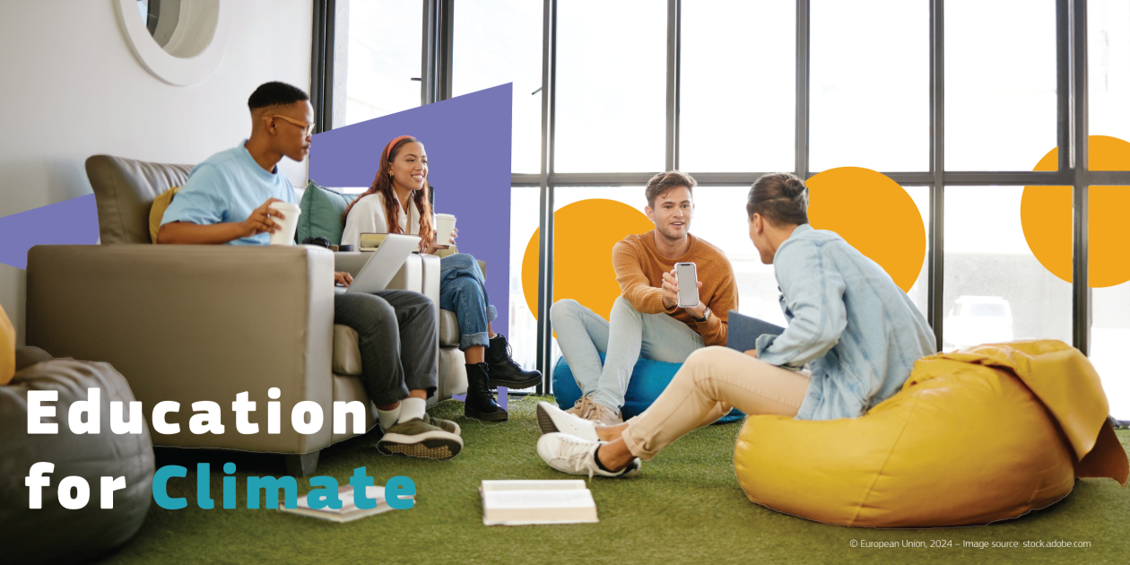 Young people sitting on couches and speaking