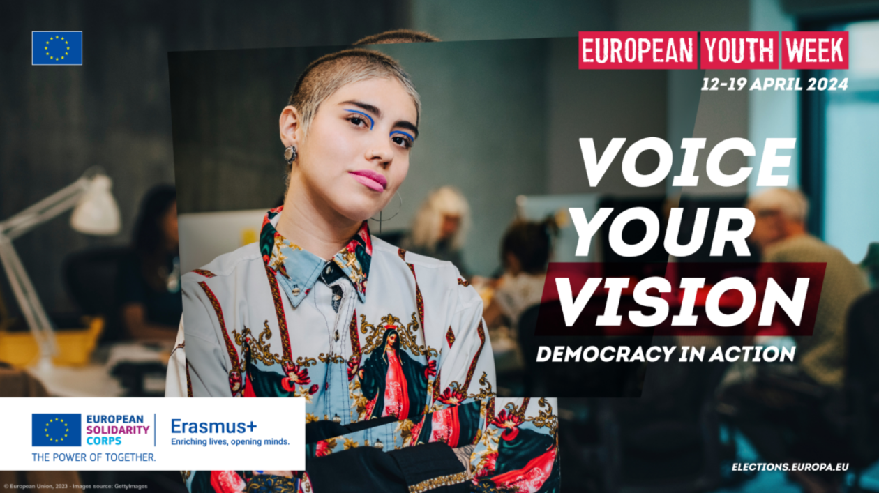 European Youth Week - Young girl dressed in colourful way