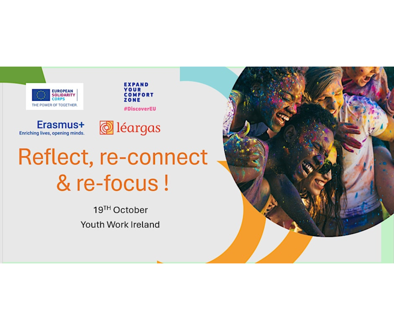 Text showing Reflect reconnect refocus