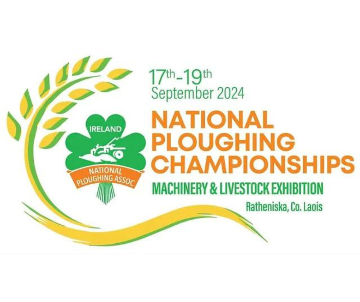 Text showing National Ploughing Championships 17th - 19th Sept 2024
