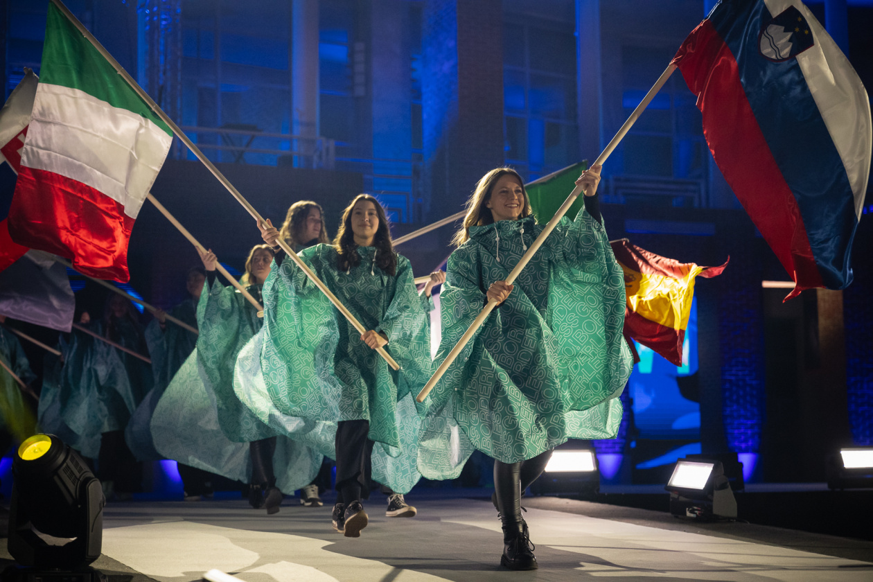 All European flags parade on the stage of GO! 2025