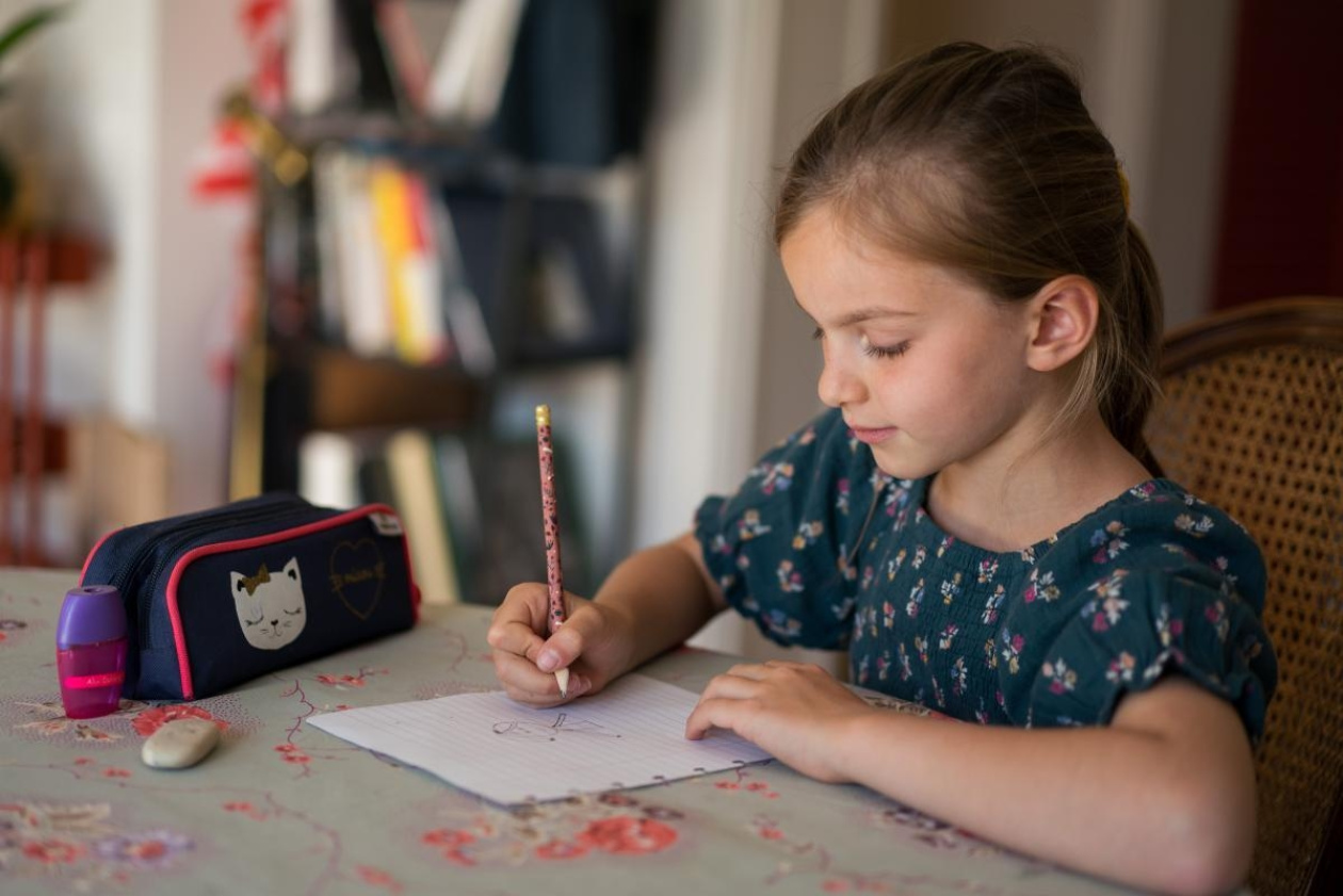 7 year-old girl drawing