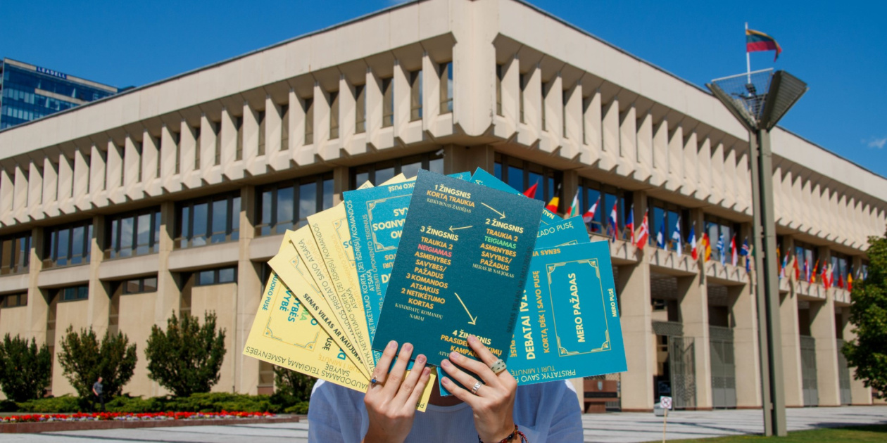 Learning material in paper in the hands of a person