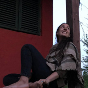 Girl looking at the sky