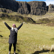 Cecilie on one of her trips