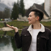 Anastasiia in Bohinj