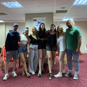 A team of 7 young participants