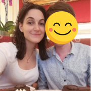 Angela and friend eating Sachertorte