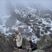 Thea in the mountains in Armenia