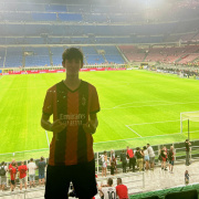 Peteris at the football stadion