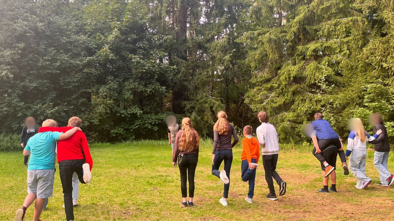 Young people outside